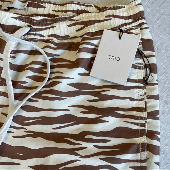 ONIA Swimwear ONIA swim Trucks ZEBRA Swim Shorts Trunks toasted coconut L - Picture 5 of 16